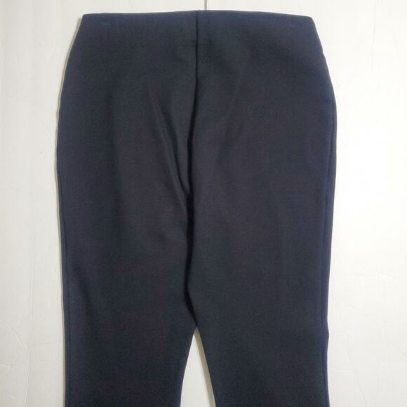 Lands End High Rise Slim Leg Pants Black Career Work Rayon Spandex M/T 10 - 12 - Picture 4 of 11